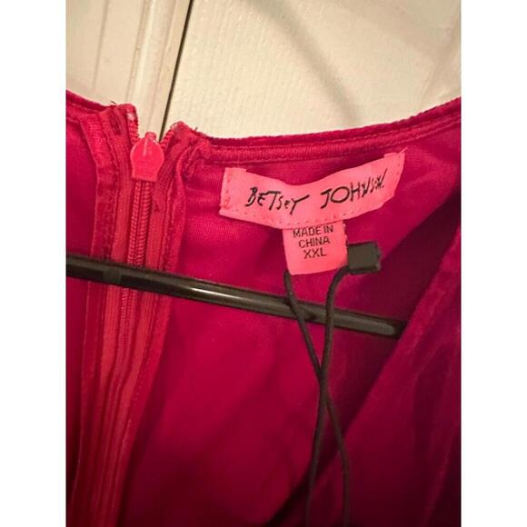 Betsey Johnson Red Velvet Dress NWT - Picture 4 of 7
